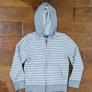 Gray Striped Kids Hoodie